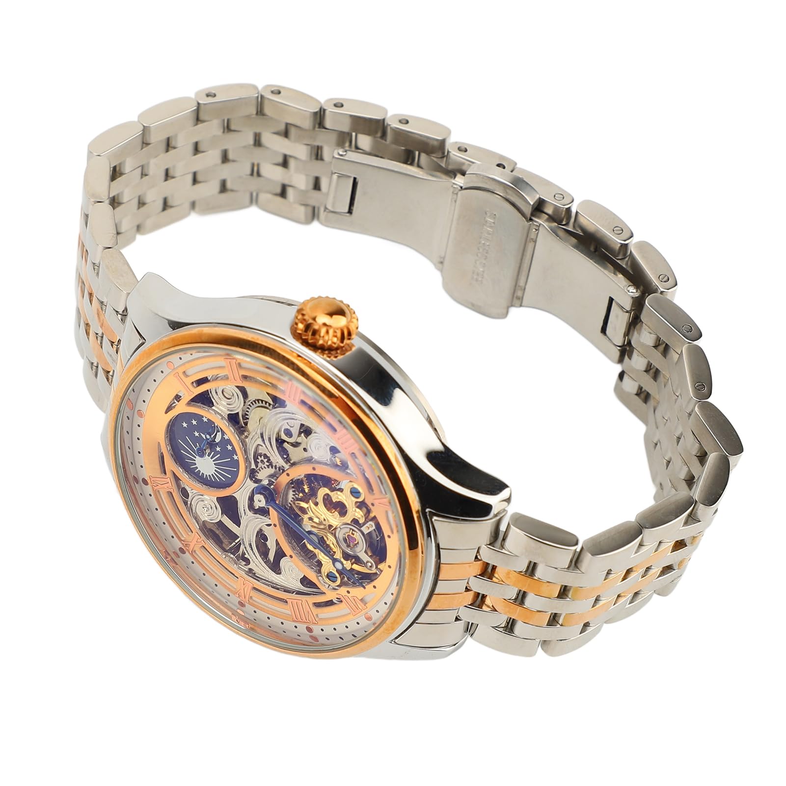 Domary Męski Zegarek Szkieletowy z Tourbillonem 40 Mm Automatyczny