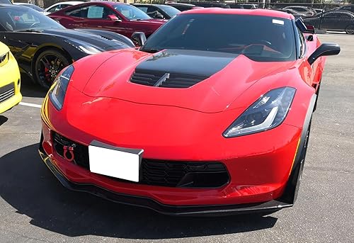 Miniatura 7 de iJDMTOY Anillo de gancho de remolque de parachoques delantero estilo pista roja compatible con Chevrolet Corvette Z06 ZR1 Z51 2014-2019, hecho de