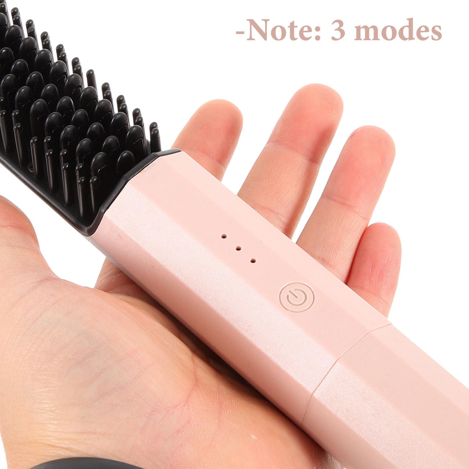Cepillo Alisador de Cabello Inalámbrico Recargable Calefacción, Plancha Portátil Tipo C Usb, Ligero y Apto para Cabello Rizado y Fino en Festivales