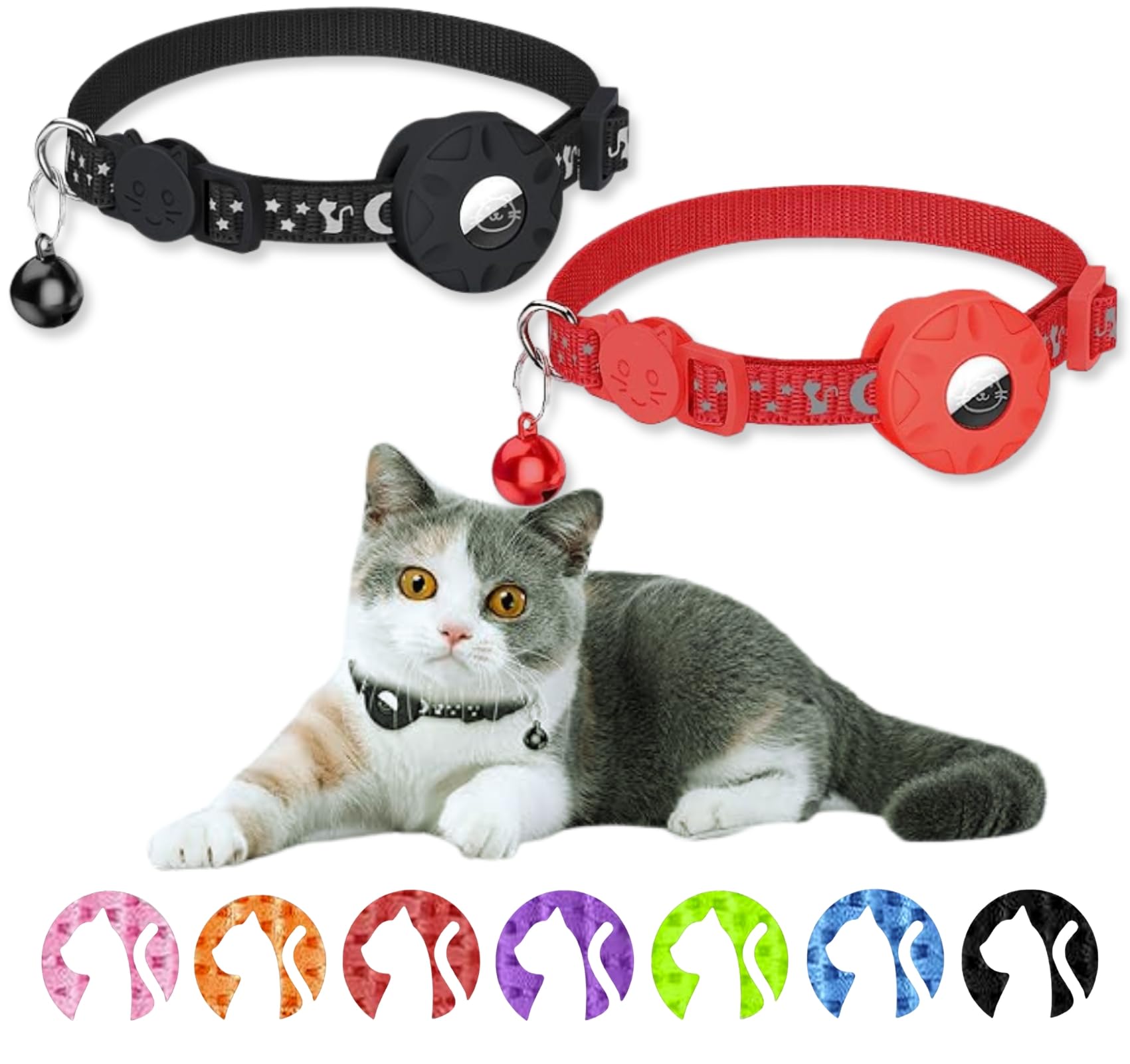 Amazon | AlxMuNao Airtag gps 猫用首輪 gps 猫 エアタグ 用の ペット