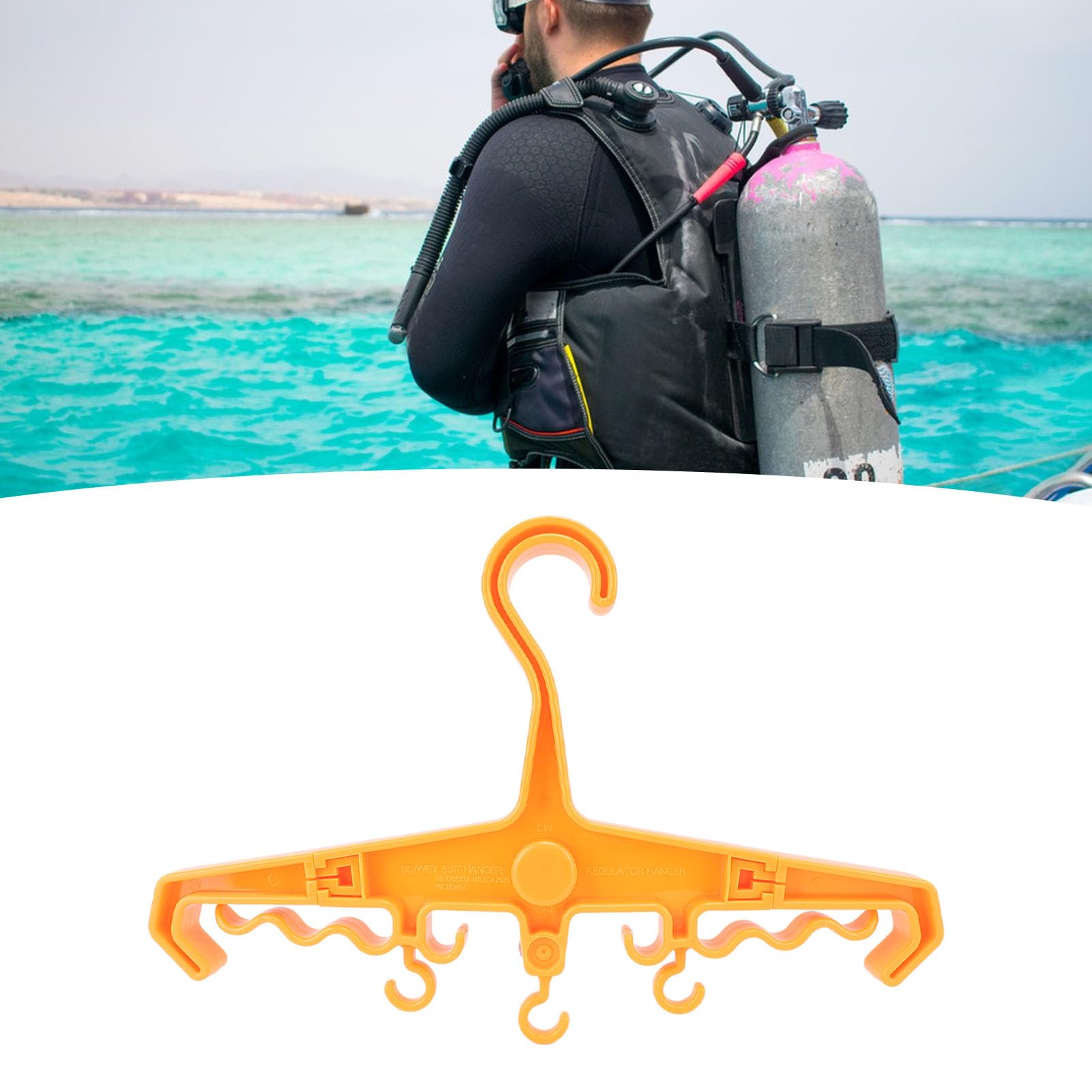 Gancio BCD multiuso JHTLLO, borsa ergonomica per attrezzatura da immersione ABS, portatile per viaggi, sport acquatici e protezione degli attrezzi
