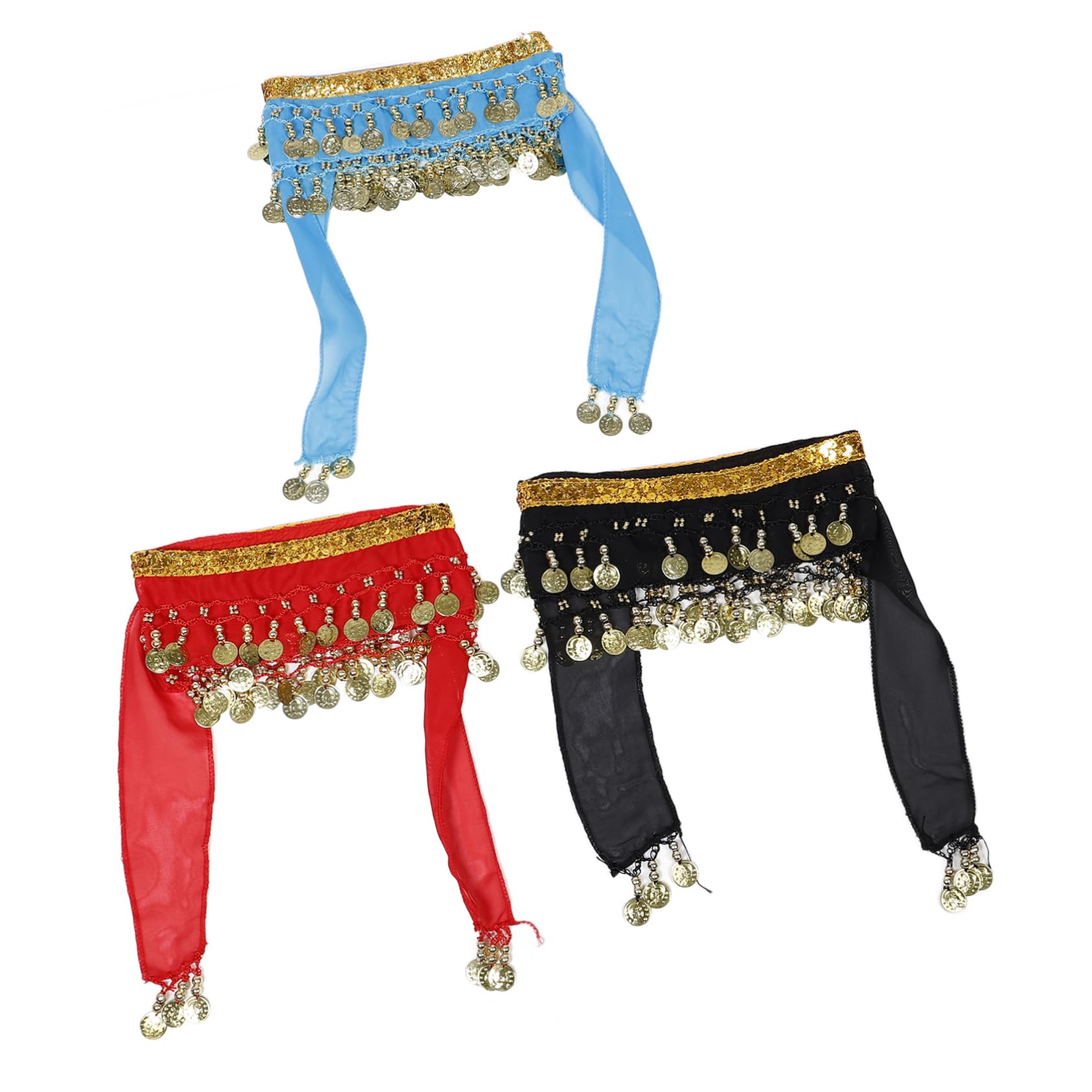 Chaîne de taille de danse du ventre de qualité supérieure avec jupes ornées de sequins - 8