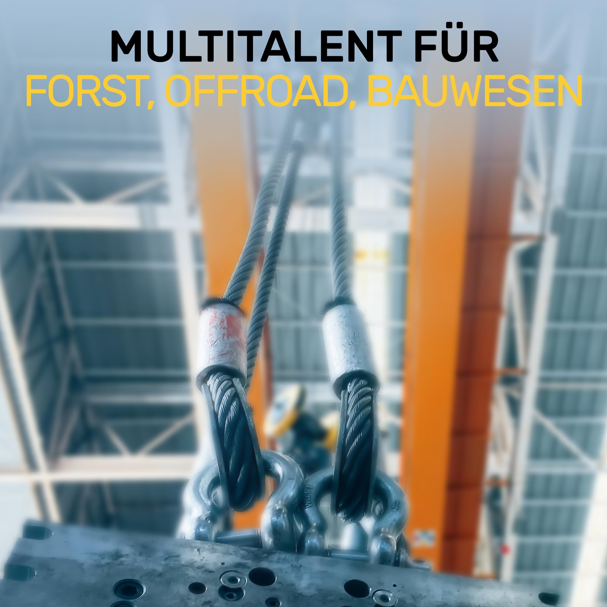 Melko - Umlenkrolle Seilwinde aus Stahl bis 10 t Zuglast - Umlenkriemenscheibe mit Verdrehschutz für 1-15mm Kunststoff- & Stahlseile - Forstseilwinde Zubehör zur Umleitung von Flaschenzug & Seilzug
