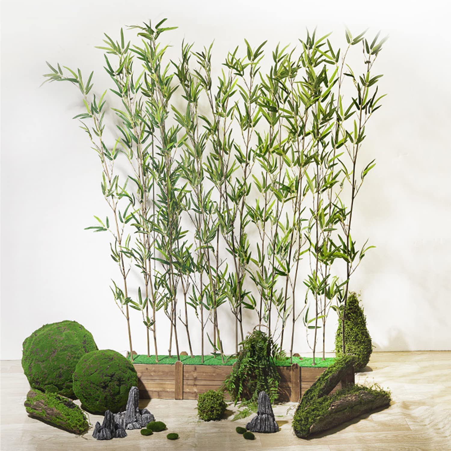 Amazon｜造花・人工植物 フェイクグリーン 竹垣 竹林 人工観葉植物 高  