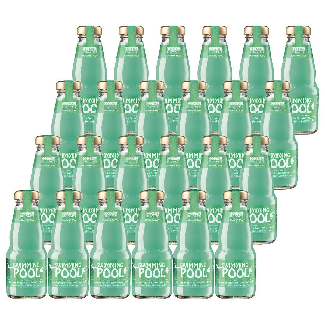 Cocktail Plant Swimming Pool – 24 x 0,2l Ready to drink Cocktail (10,1% Vol.)- inkl. Pfand MEHRWEG [Enthält Sulfite]
