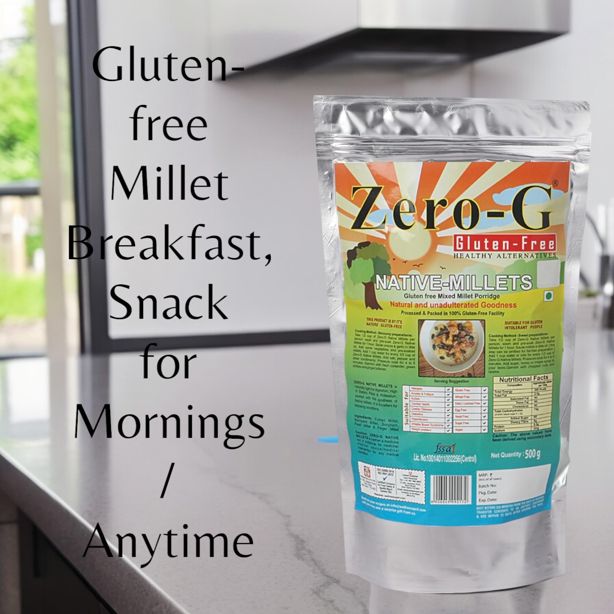 Zero-G Gluten-free Native Millets - Mixed Millet Porridge (500g Pouch) 1
