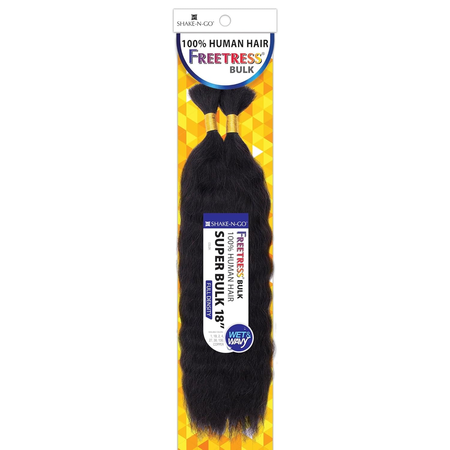 SHAKE-N-GO Human Hair Braids - Super Bulk 18" (JET BLACK 1)