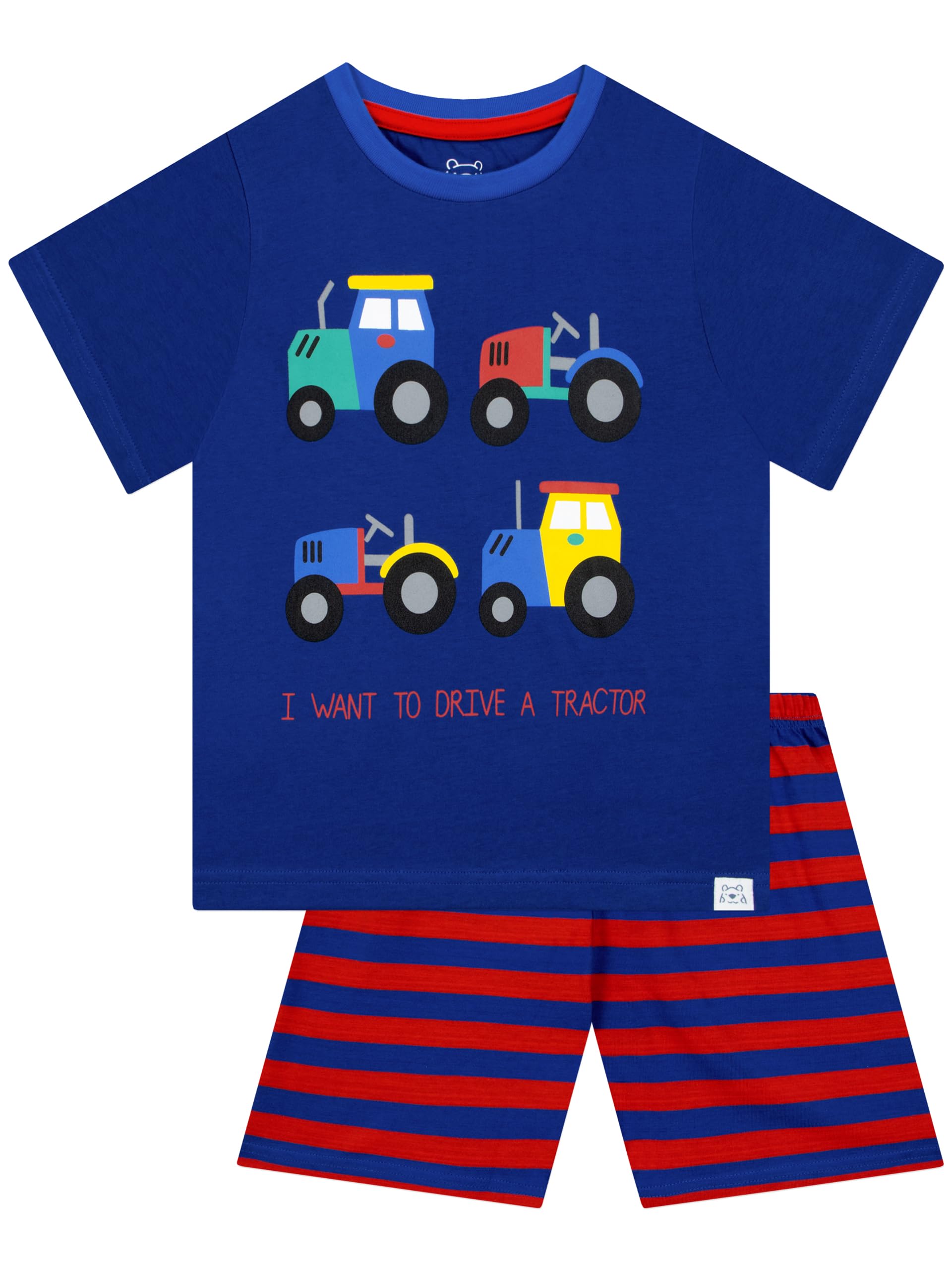Harry Bear Boys Blue Tractor Short Pyjamas Age 18 To 24 Months