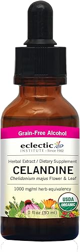 Eclectic Institute, Extracto de celidonia orgánica  Apoyo hepático y digestivo  2 fl oz (2.0 fl oz)