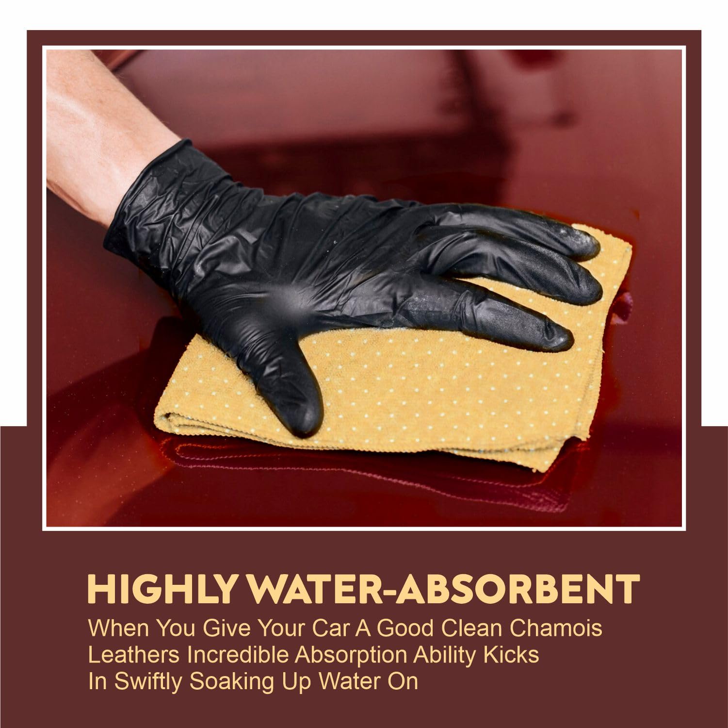 Large PERFORATED SYNTHETIC Chamois Cloth Car Drying Shammy Leather Absorbent