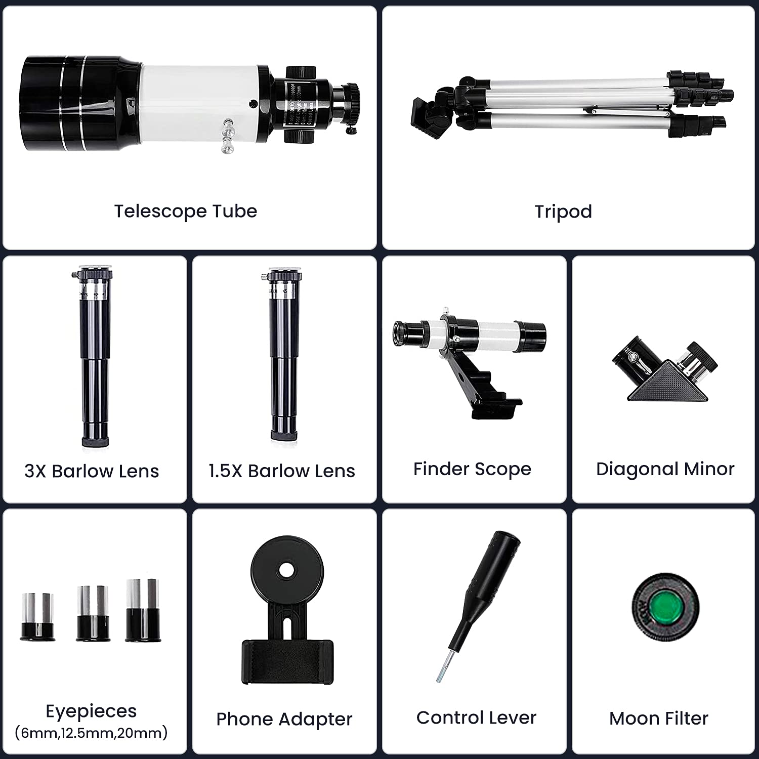 𝟮𝟎𝟮𝟮 𝞜𝗘𝗪 Telescopio Astronómico Zoom 150X HD 300/70 mm de Alta Ampliación Alcance de Viaje con Trípode, Portátil Equipado con Mochila y Adaptador de Teléfono Inteligente para Adultos, Niños