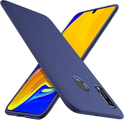 HOUROC Funda Samsung Galaxy A40, Funda Protectora de TPU Ultra Suave y Ultra Delgada como Antideslizante a Prueba de Golpes, Delgada Pero Duradera para tel?fonos Samsung Galaxy A40. Negro (Blue)