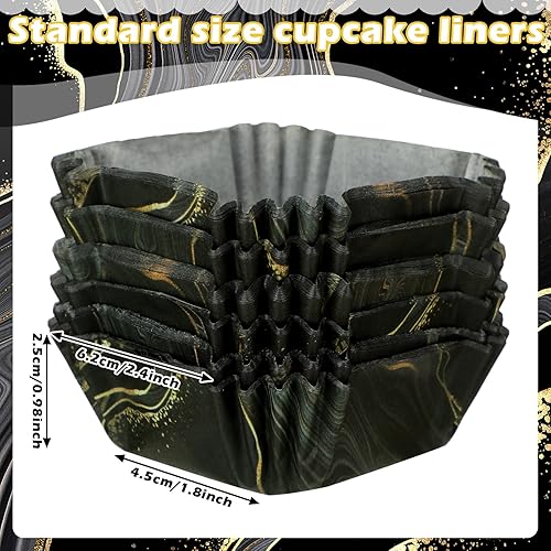 Miniatura 2 de Tanlade 350 forros cuadrados para mini cupcakes, desechables, brownie, para hornear, sartenes, tazas de papel para hornear cupcakes y forros de