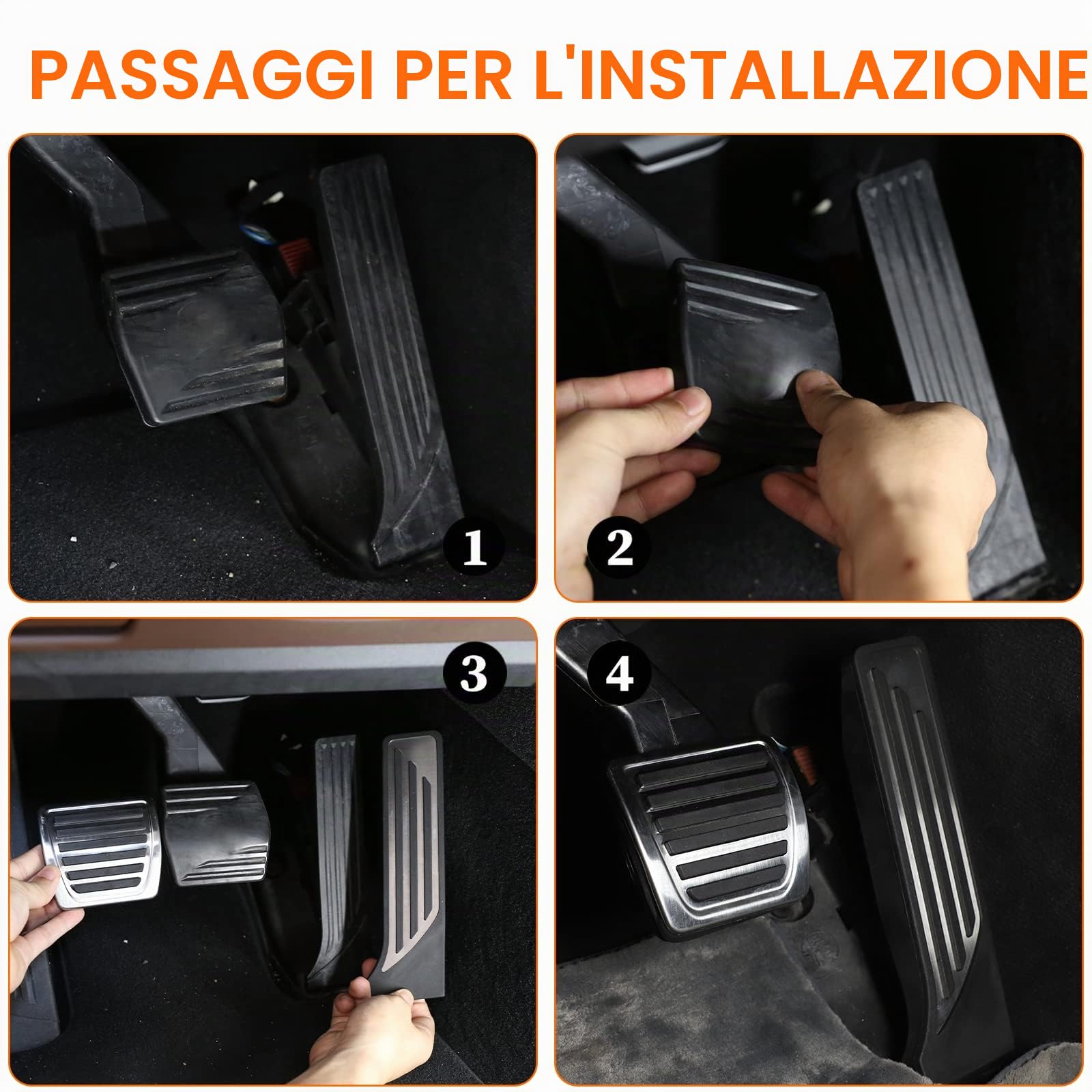 Coperture in Lega per Pedali di Frenata a Carburante per Auto, Accessori per Giulia Stelvio 2017 2018 2019