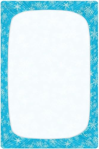 Miniatura 2 de Snowflake Blue Crib Sheets - Stretchy Fitted Crib Sheets for Boys Girls, Unisex Cozy Baby Crib Sheet 28 x 52 x 9 Inches
