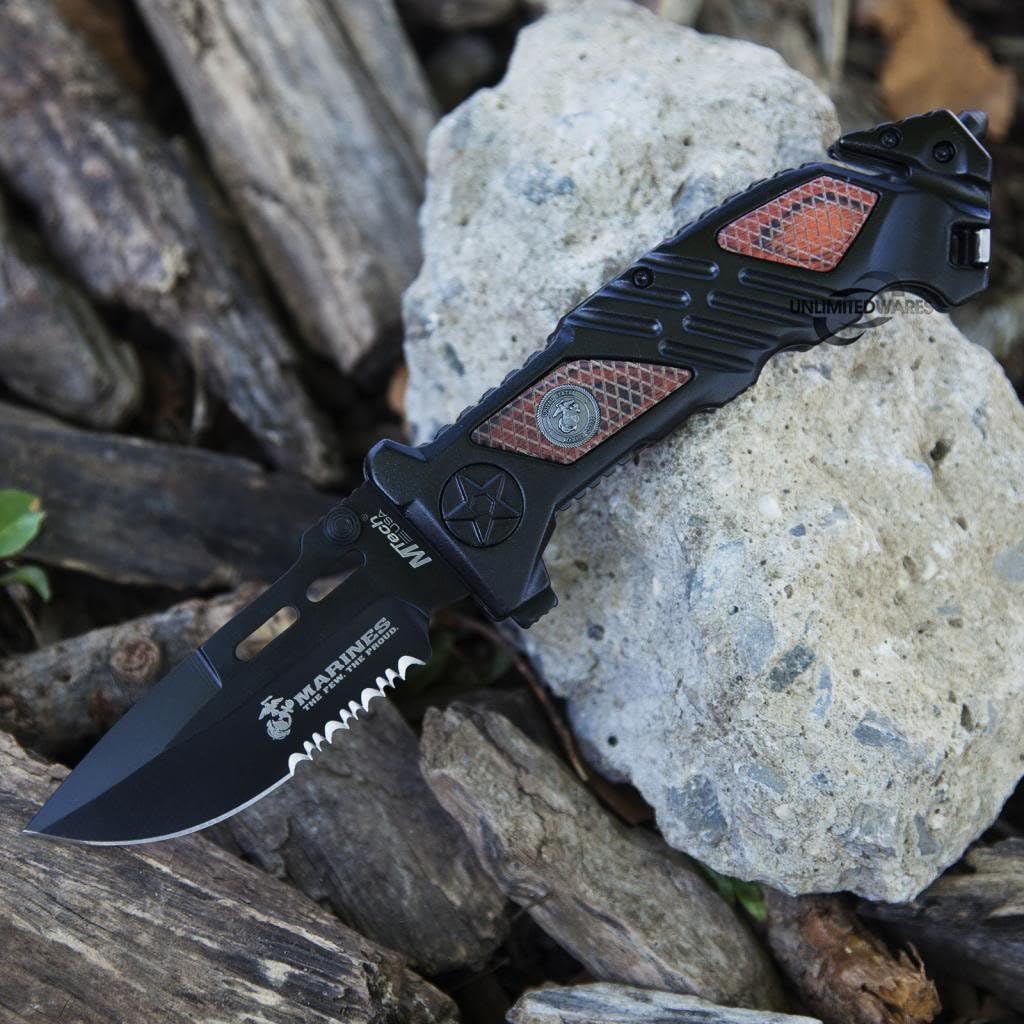 Marines Iron Mike Folding Knife (5.25-Inch Closed)