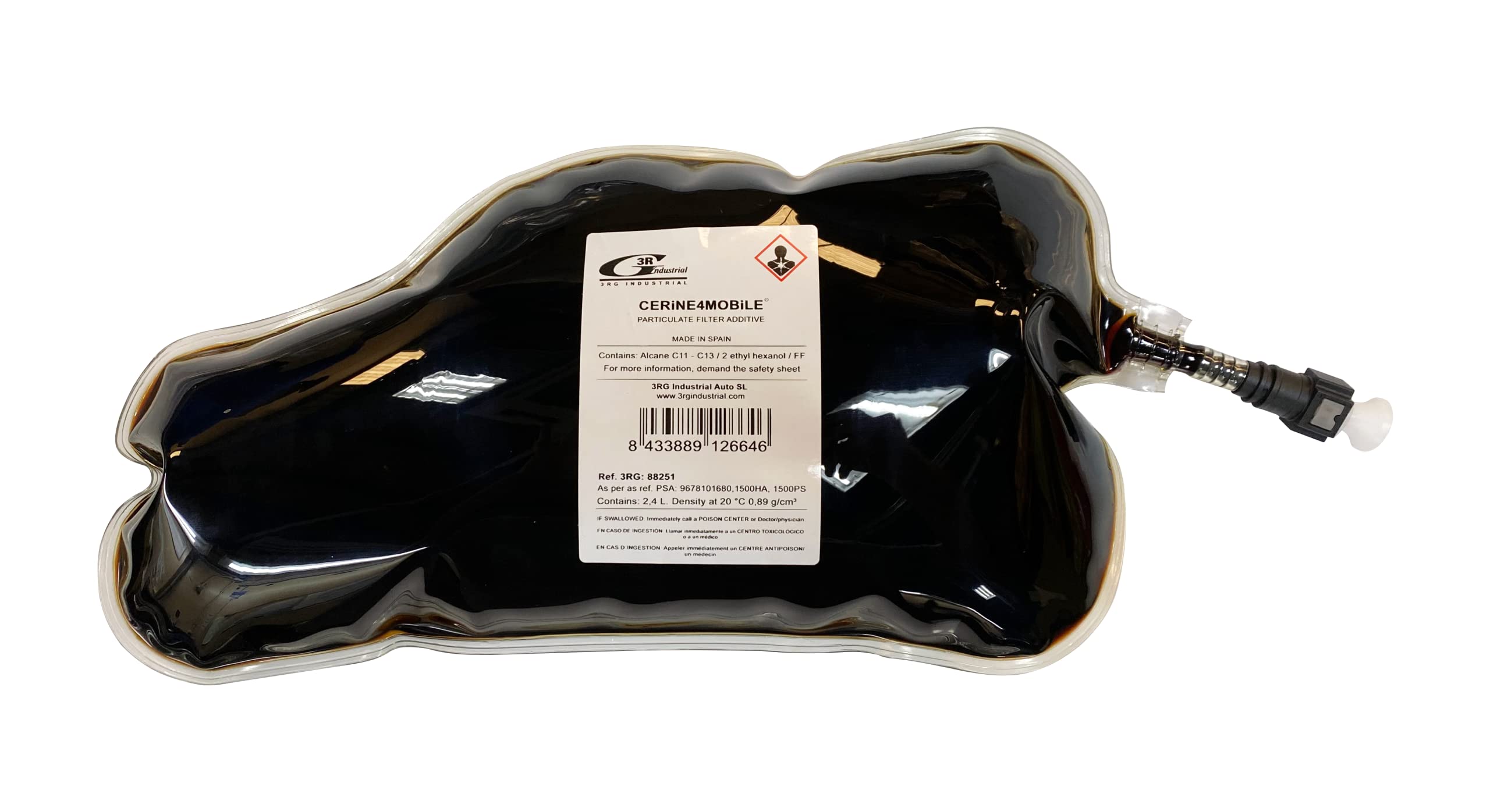 3RG INDUSTRIAL - Bolsa Aditivo para Filtro Particulas Gasolina FAP Motores PSA - Limpiador DPF Cleaner - Cerina Cerine - Depositos de Bolsa Flexible (OEM: 9678101680, 1500PS, MN982626-2,4L)