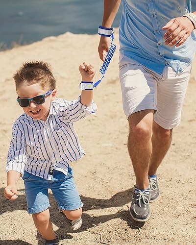 Miniatura 7 de Lehoo Castle Correa para niños, correa de muñeca antipérdida de 4.9 pies para niños pequeños con bloqueo de llave, correa reflectante para niños,