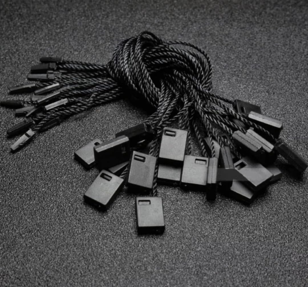 Black Nylon Hang Tag String, 17.8 cm Length(Pack of 200)-image-26
