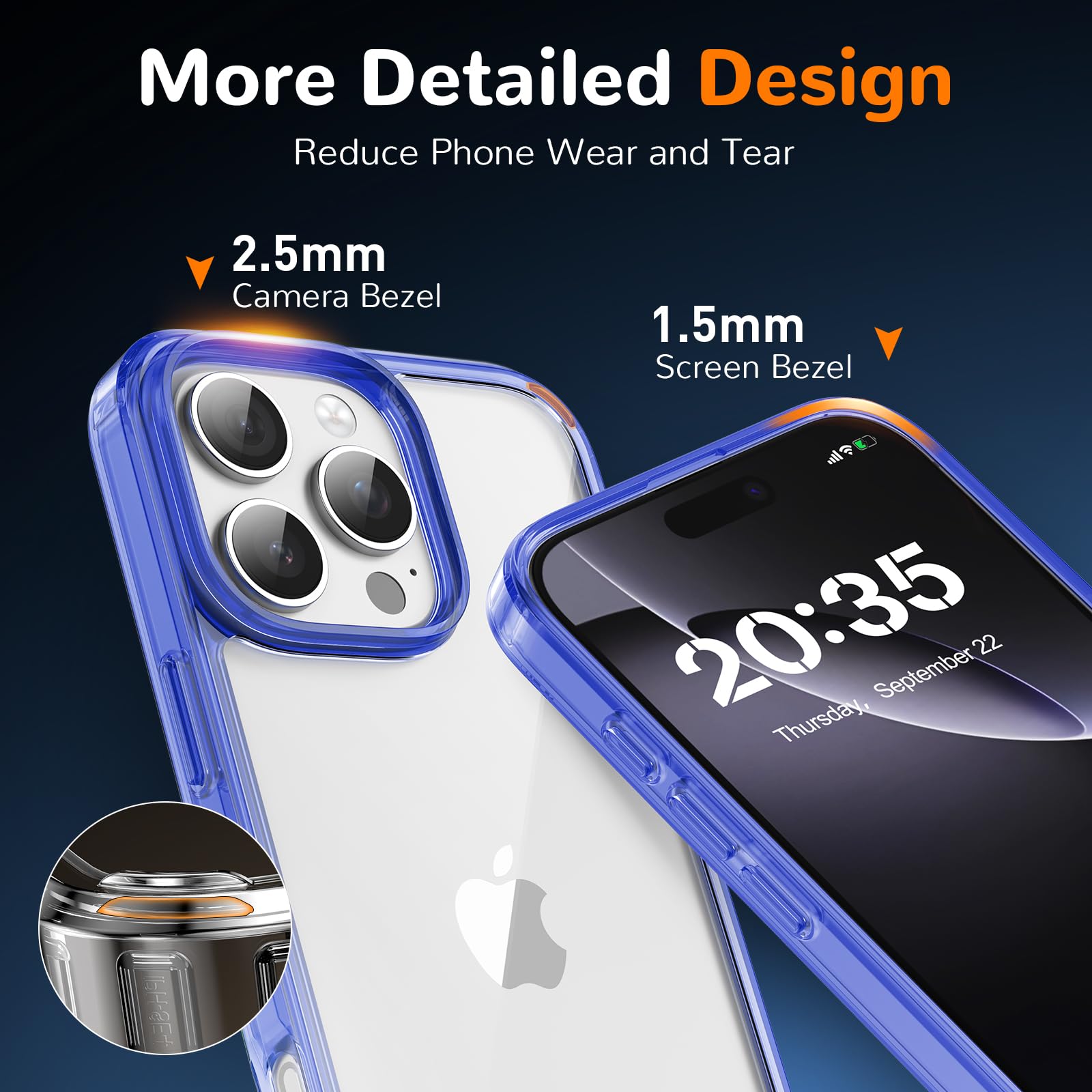 Clear Case for iPhone 15, Ultra Thin, Shockproof TPU Cover, Anti-Yellowing, Crystal Clear, Phone Case for Apple iPhone 15 - Clear — view 88