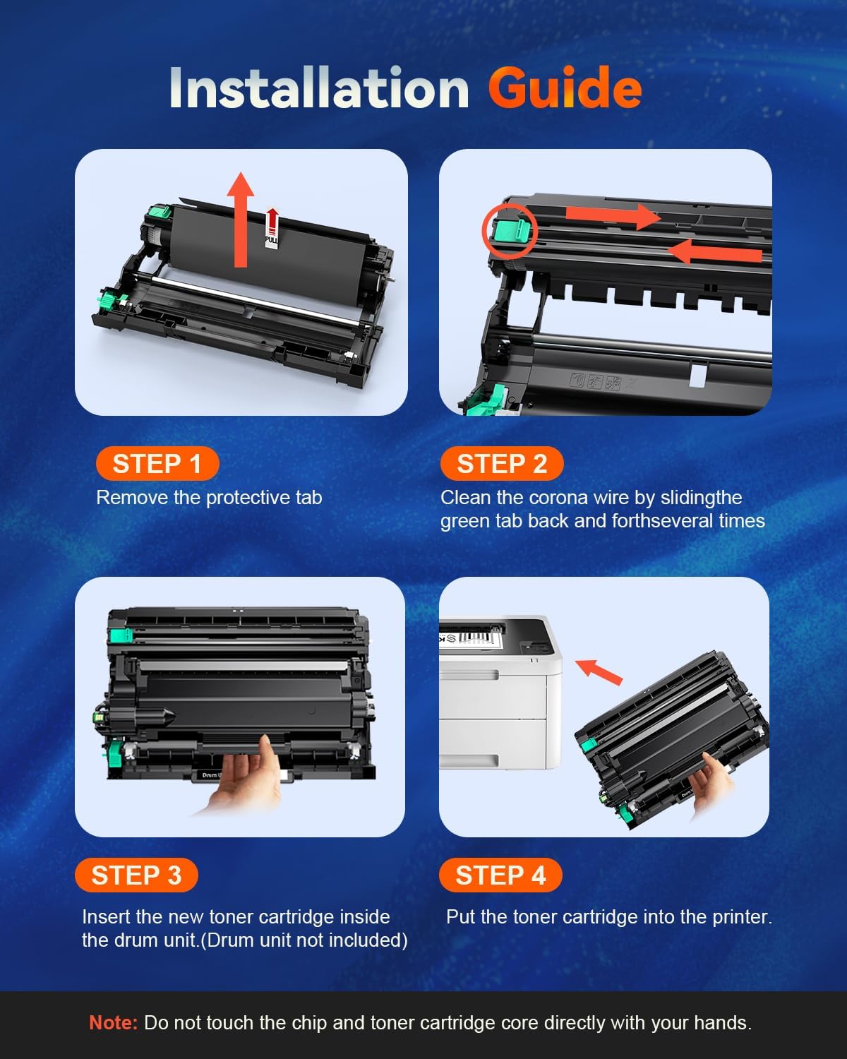(NOT Toner) DR830 Drum Unit Compatible Replacement for Brother DR830 DR 830 TN830 Drum Unit Work with HL-L2460DW DCP-L2640DW MFC-L2820DW HL-L2480DW HL-L2400D HL-L2405W MFC-L2760DW Printer (2 Pack