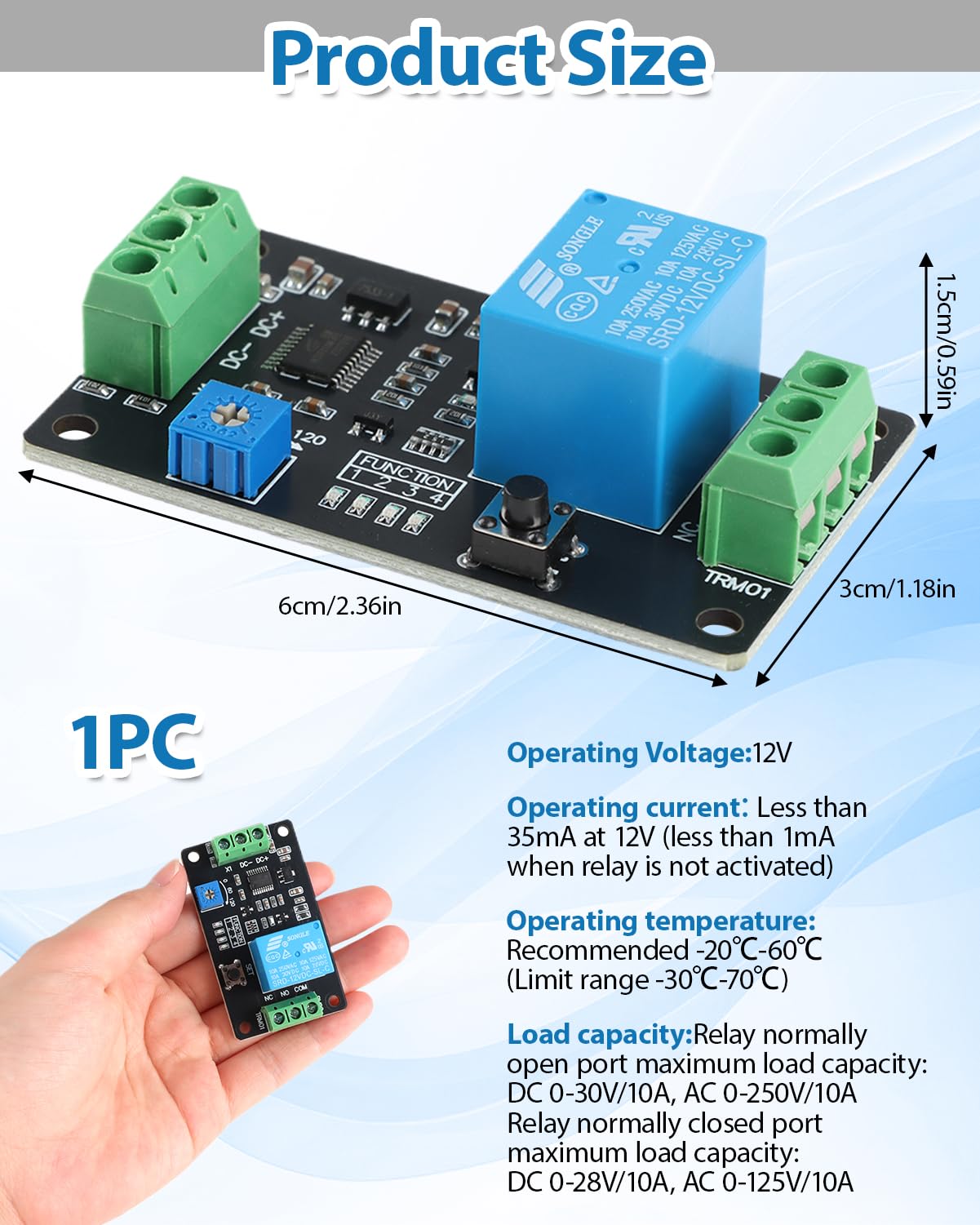 Timer Relay Module Digikey Time Delay Relay Controller On Adjustable Timer Relay 5V 12V 24V DC ...