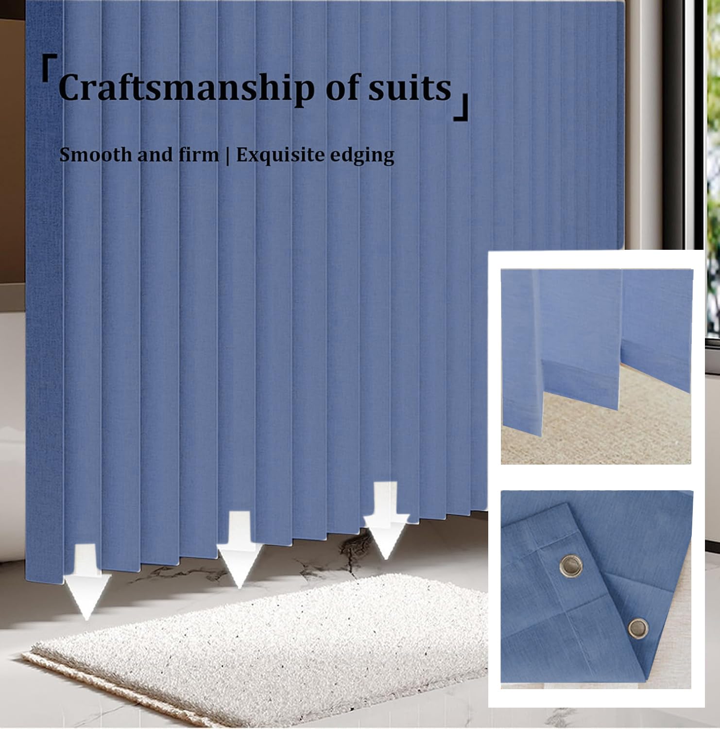 Separadores magnéticos invisibles para puerta, plegables, personalizables, color azul oscuro, 150 x 240 cm, ideal para privacidad y separación de espacios
