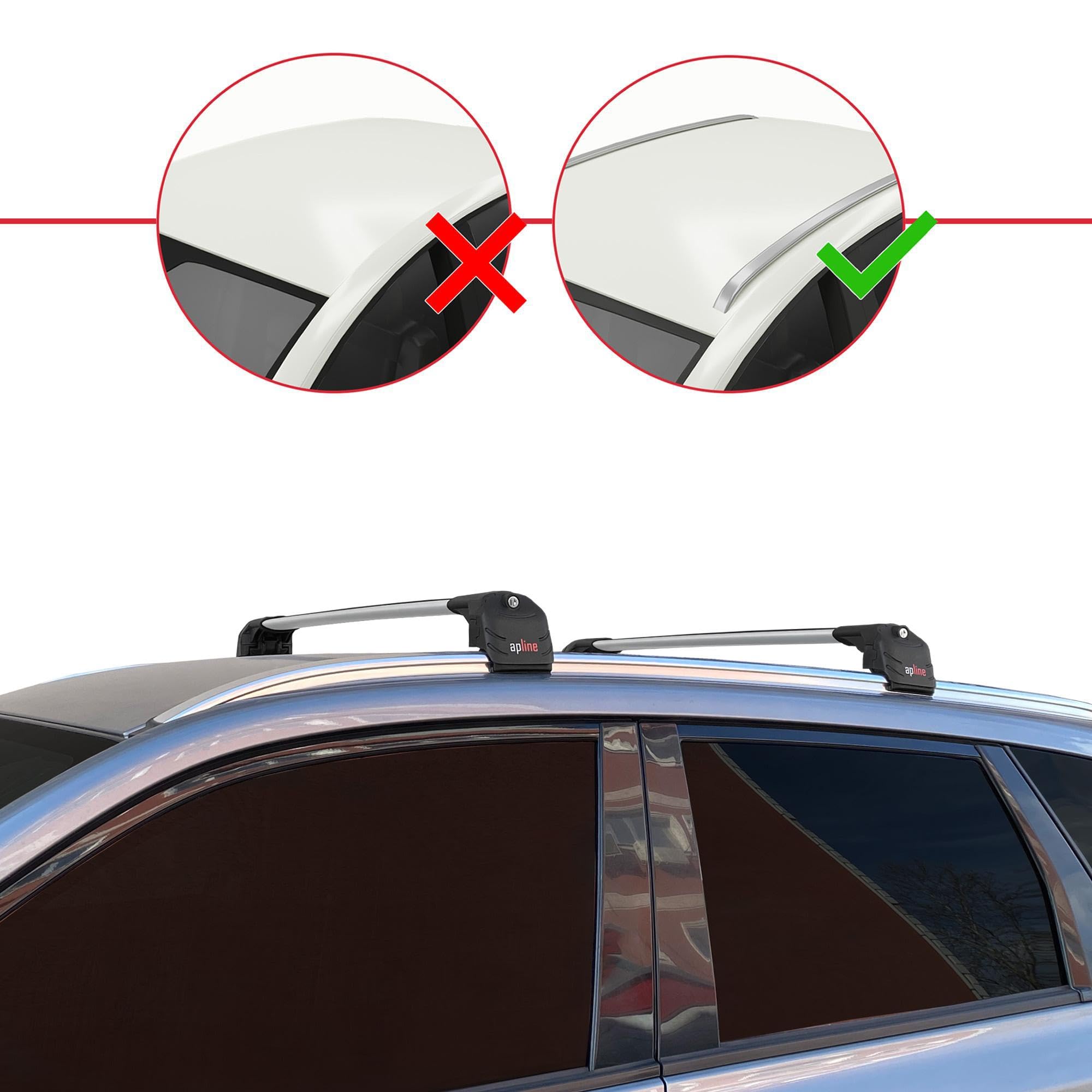 Compatibile Con Suzuki Grand Vitara (FT) 1998-2005 FLY Model Barre Tetto Portapacchi Auto Barre Portatutto Nero Alluminio 2 Barre - Europe