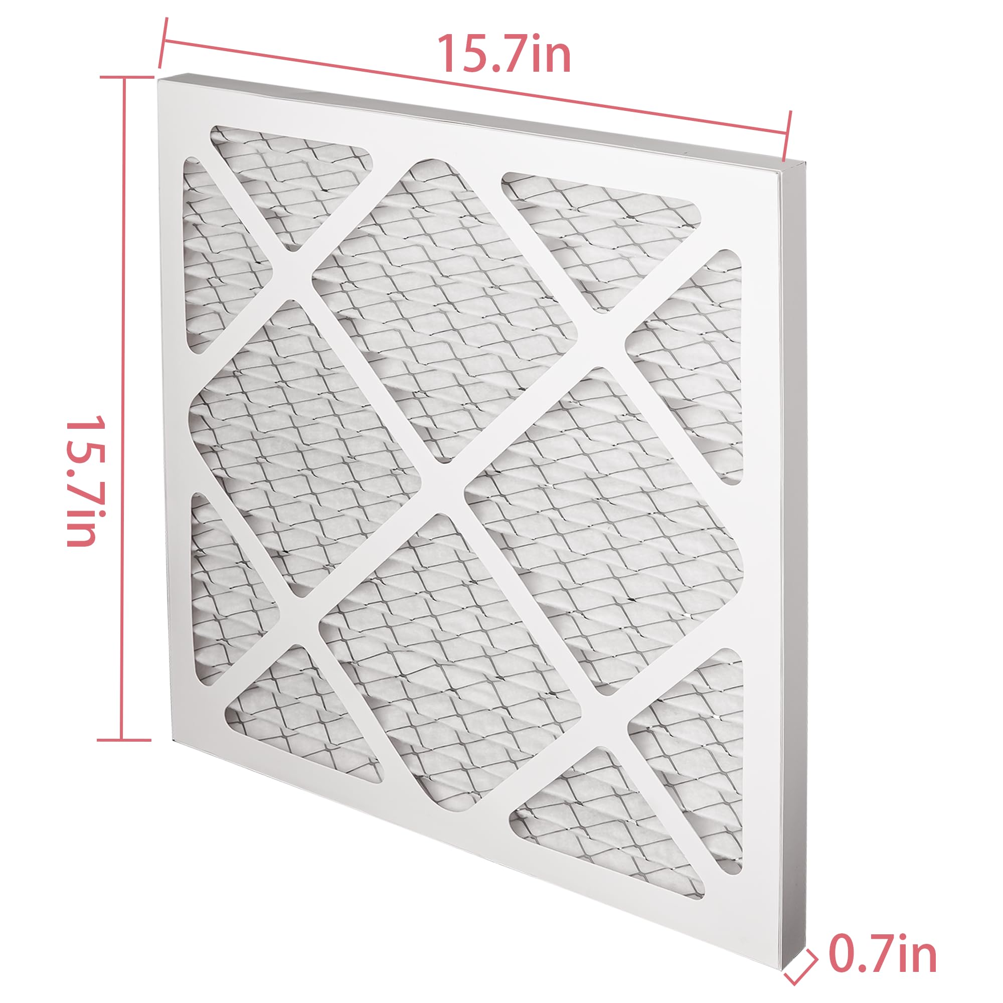 Filtro dell'aria per BlueDri, VEVOR, Shield e Mounto, 40,6 x 40,6 x 1,9 cm (40 x 40 x 1,9 cm metrico), pre-filtro HEPA 550, confezione da 5