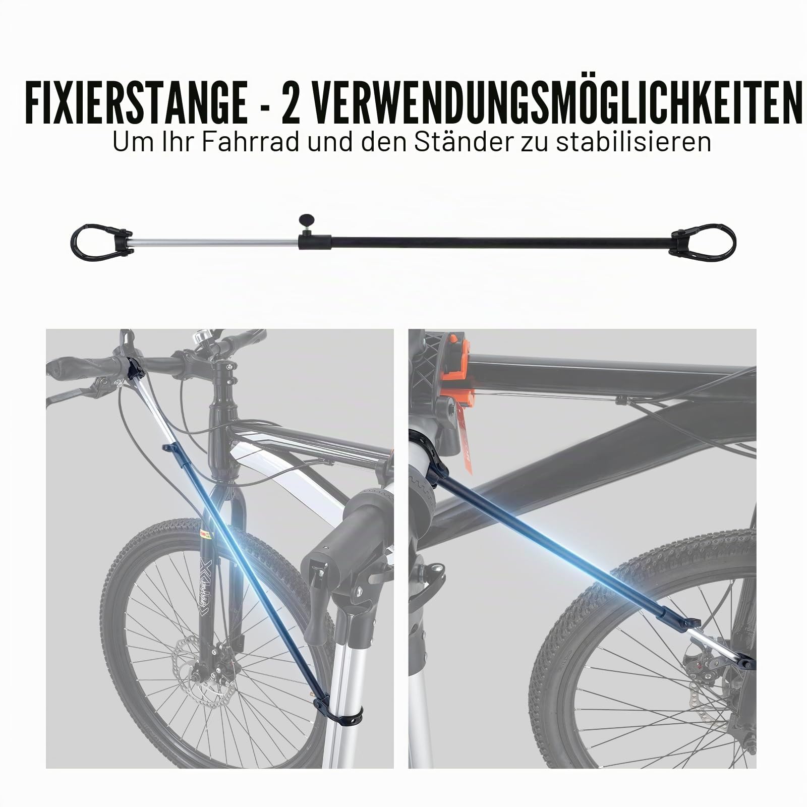 VEVOR Fahrradreparaturständer Fahrradmontageständer, Reparaturständer Aluminium für Fahrräder, Schwerlast-Montageständer 30 kg, 102-160 cm Höhenverstellbarer Fahrradständer mit 360° Drehbar Klemmkopf