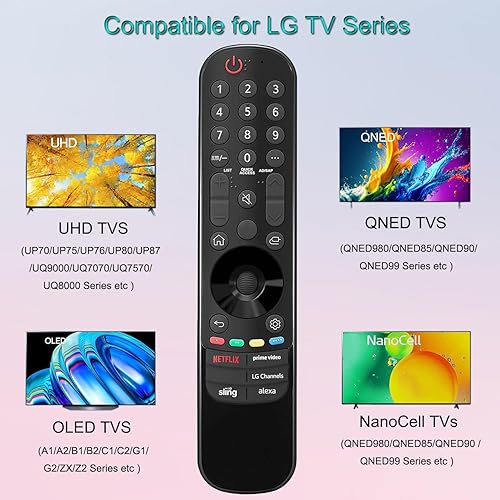 Miniatura 2 de Repuesto para control remoto LG TV, para todos los controles remotos LG 2019-2024 para televisores inteligentes, compatible con MR21222324GA TV