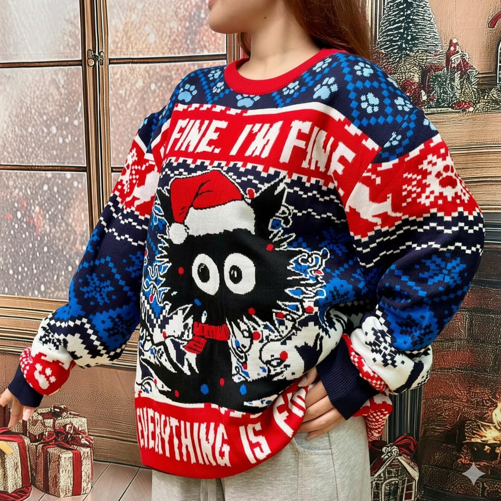 Ugly Christmas Sweater for 2025 – Knitted Sweater – Holiday Sweatshirt – Gifts for Christmas