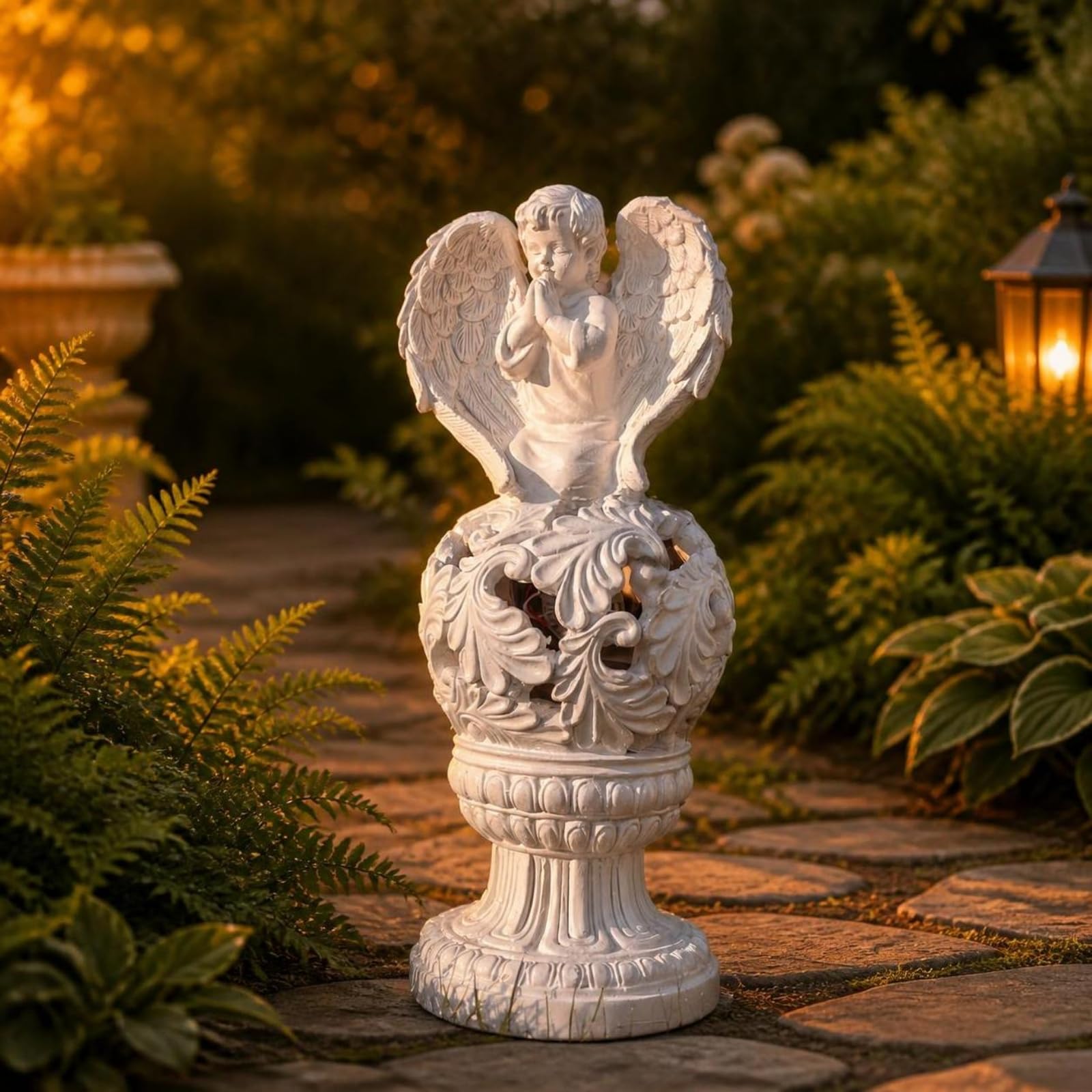 rockible Statue d'ange Inspirant Décoration | Délicat, Ange Protecteur, Paisible, Ornement, pr Patio, Mariage, Ange Mâle