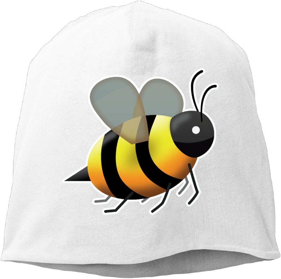 Bee Emoji Bumblebee Emoticon Honeybee Hat Beanies Cap White