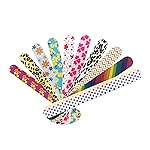 HeeYaa Nail File 10 PCS Professional Double Sided 100/180 Grit Nail Files Emery Board Colorful Manicure Pedicure Tool and Nail Buffering Files