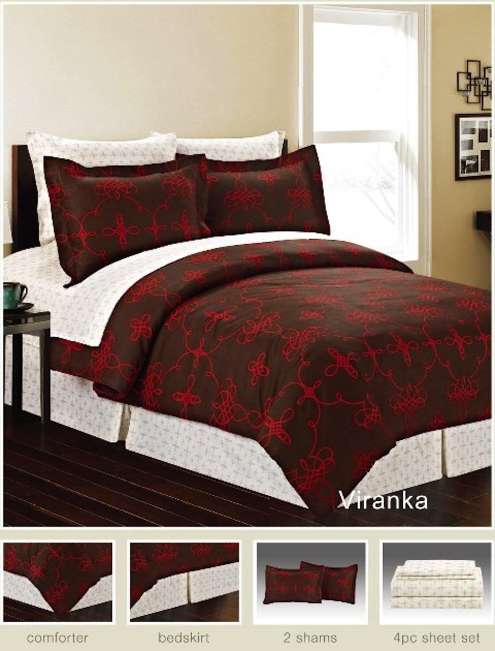 Bed in Bag Queen Size Comforter Set Viranka Home & Kitchen