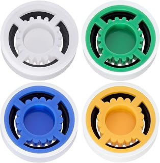 4pcs Shower Head Flow Restrictor, 1.5/1.8/2.0/2.5 GPM Water Saver Adapter Set, Flow Restrictor Control Valve for Fixed Handheld Shower Head- 4 Colors