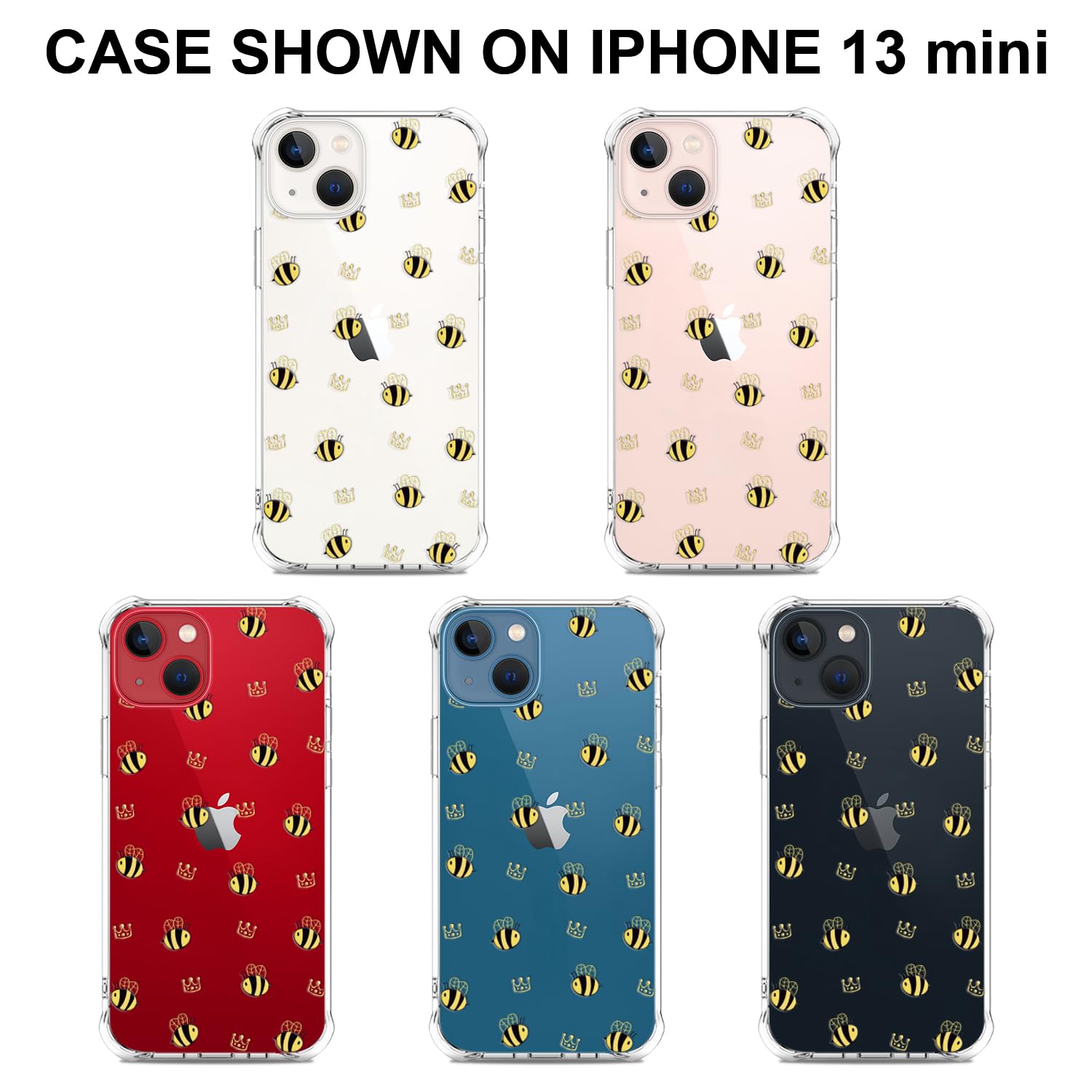Niedliche IPhone 14 Hülle – Bienenkrone-Design, Weiches TPU, Stoßfest, Für Mädchen & Frauen