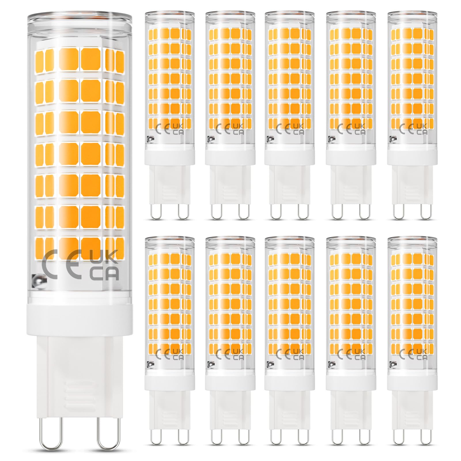 DiCUNO G9 LED Bulbs Dimmable, Equivalent to 40W Halogen, Warm White 2700K, 500LM, 4W, Ceramic G9 LED Light Bulbs for Crystal Chandelier, Home Lighting 10-Pack โ image 1