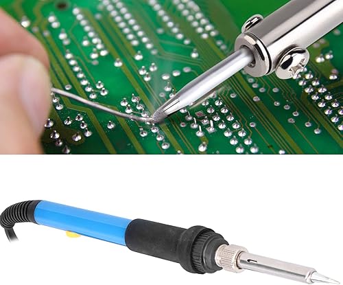 Miniatura 3 de Juego de 14 piezas de soldador eléctrico, manga ajustable a temperatura, kit de soldadura industrial, puntas de soldadura, bomba de desoldadura,