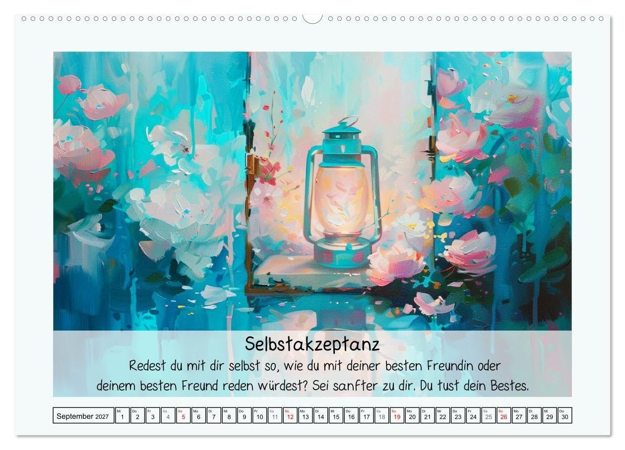 Chill mal wieder. Dein visuelles Mindset-Update (hochwertiger Premium Wandkalender 2027 DIN A2 quer), Kunstdruck in Hochglanz: Sanfte Illustrationen ... ein wenig innere Balance (CALVENDO Kunst)