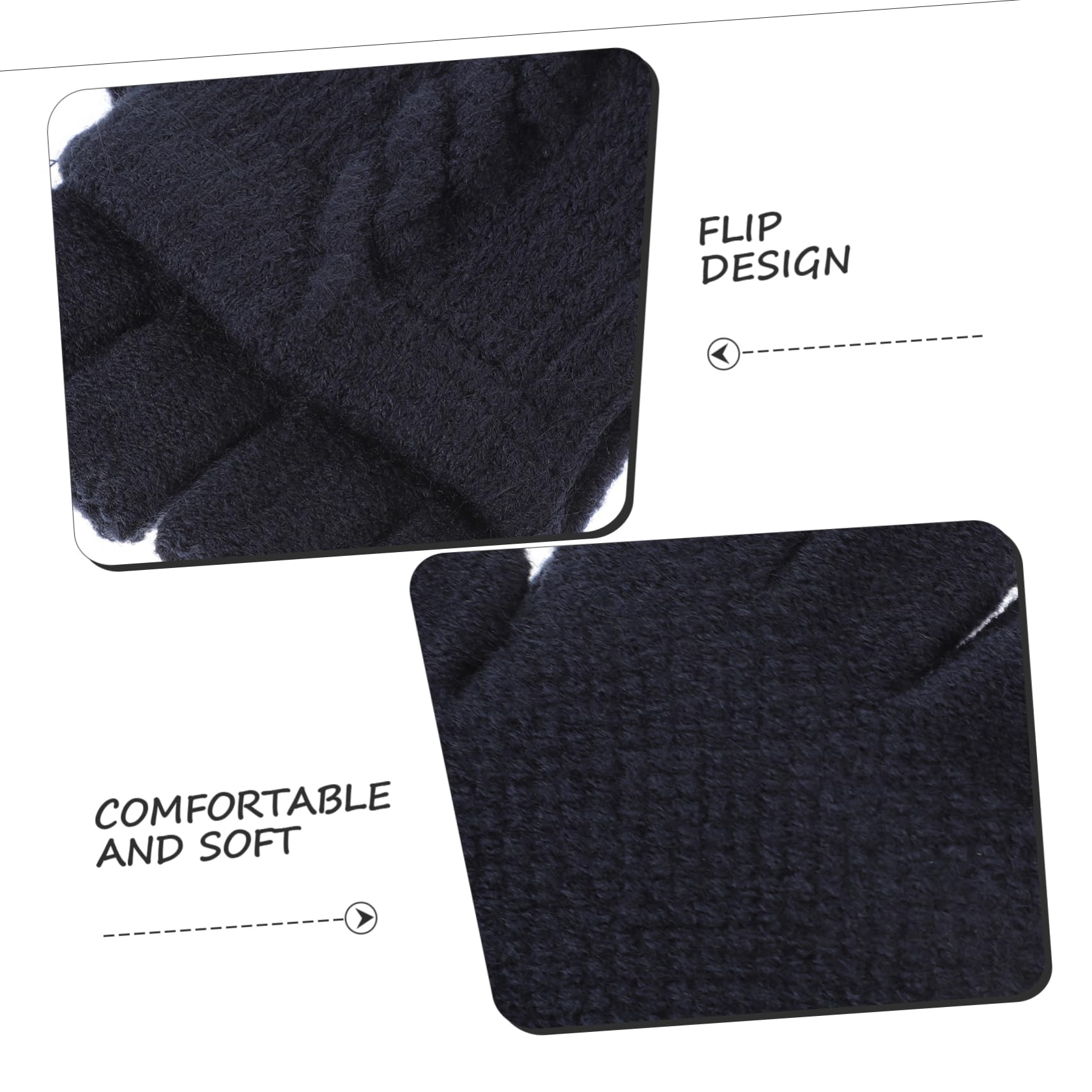 PRETYZOOM Guanti Mezze Dita Donna in Cashmere e Acrilico Guanti Caldi Convertibili senza Dita per Inverno per Utilizzo Quotidiano e Attività all Aperto