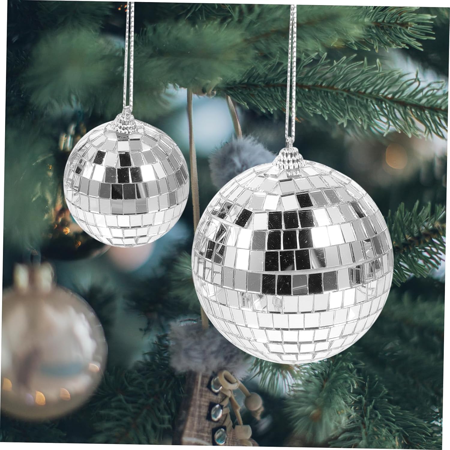Lurrose 5PCS Mirror Reflective Disco Balls Colorful Garden Ball Decorations for Parties Weddings and Events Mini Ornaments for Decor