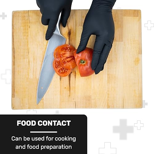 Miniatura 5 de Well Before Guantes de vinilo negros - Guantes desechables sin polvo y sin látex