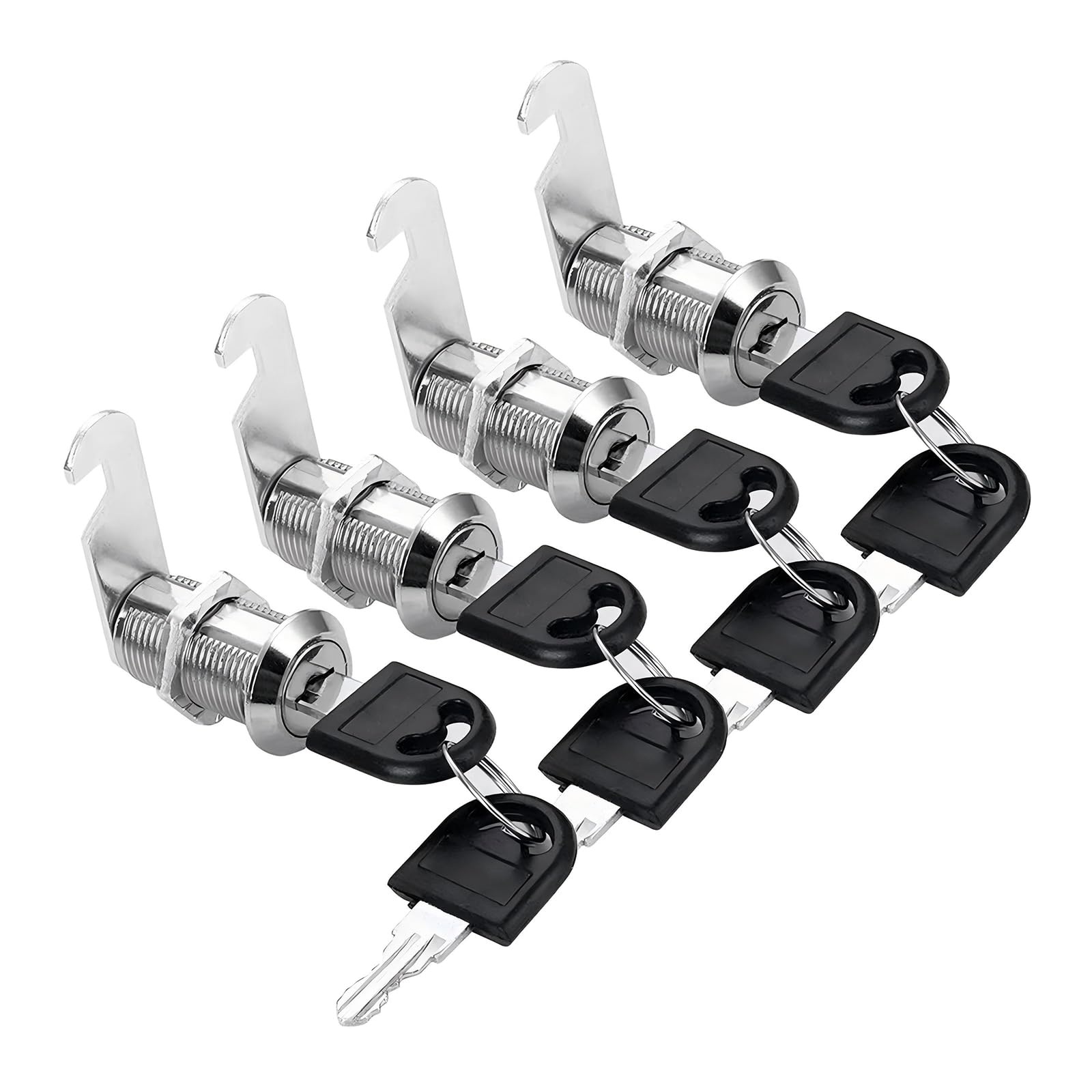 Ldzzuo 4 Pcs Universal Cabinet Locks, 30mm Security Mailbox Lock, Durable Multi-Function Letterbox Locker, Cupboard Locks with Key, Drawer Locks, Cam Lock