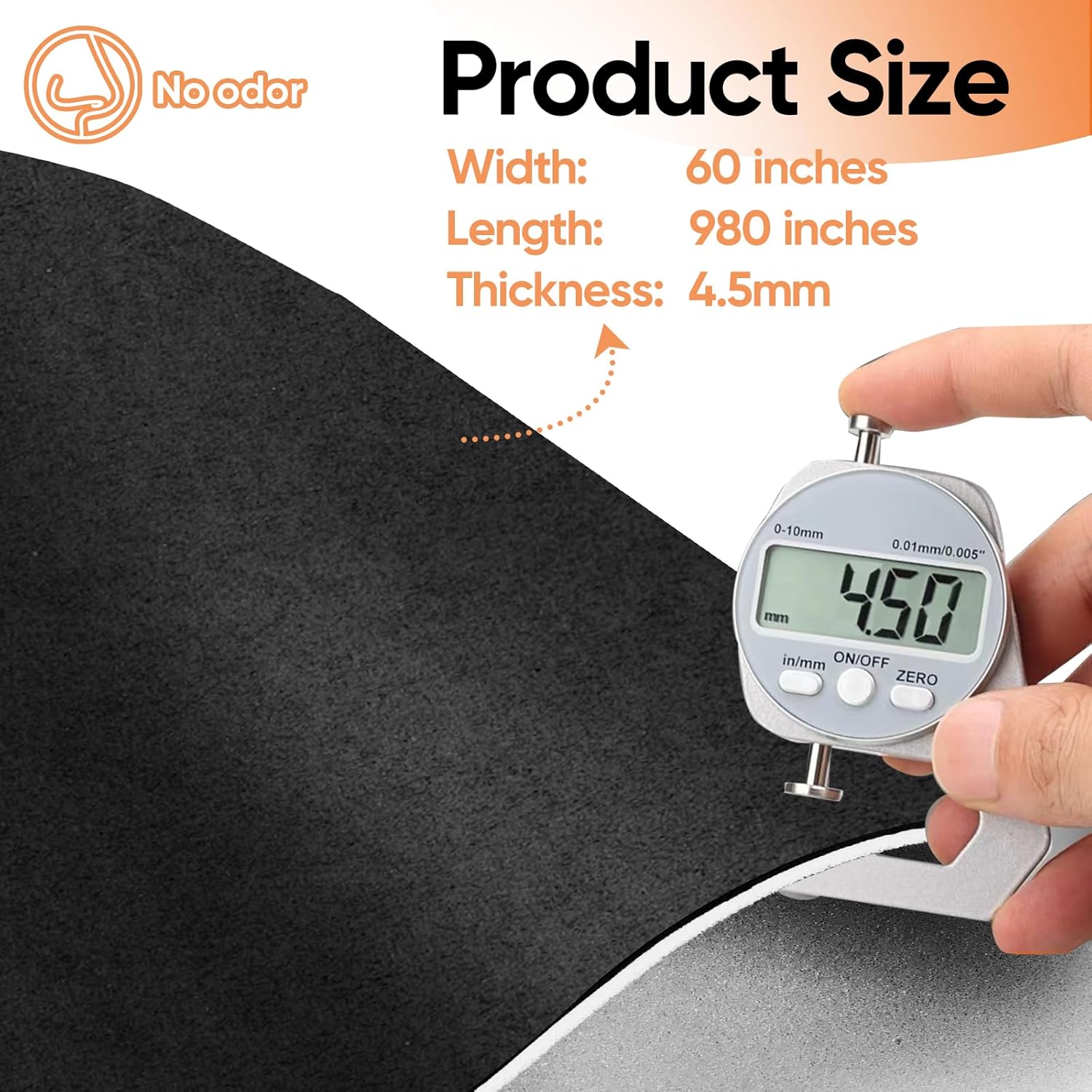 Suede Headliner Fabric Black 98 x 60 Inches with 4mm Thick Foam Backed Headliner Fabric for Car Suede Material Rubber Seam for Automotive auto Trucks Interior Repair