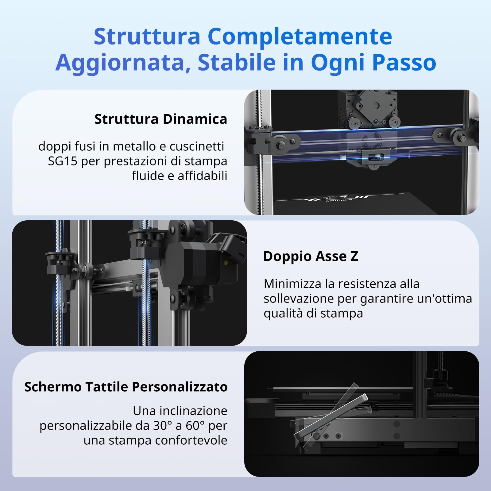 ANYCUBIC Kobra 3 Stampante 3D Intelligente per la Stampa Multicolore (da 4 a 8 Colori), Stampante 3D FDM ad Alta Velocità di 600 mm/s,Grande Volume di Stampa 250 * 250 * 260mm