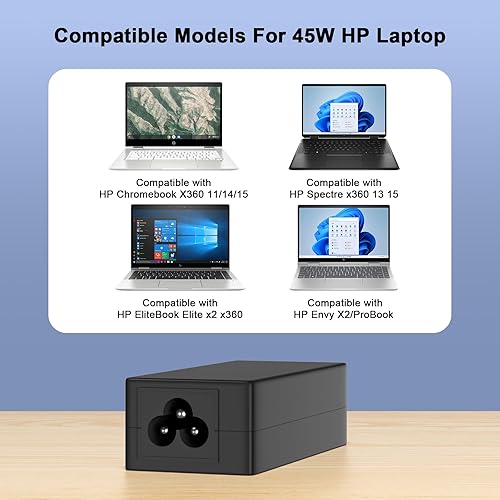 Miniatura 3 de Cargador Chromebook - Cargador USB-C de 45 W para laptop compatible con HP