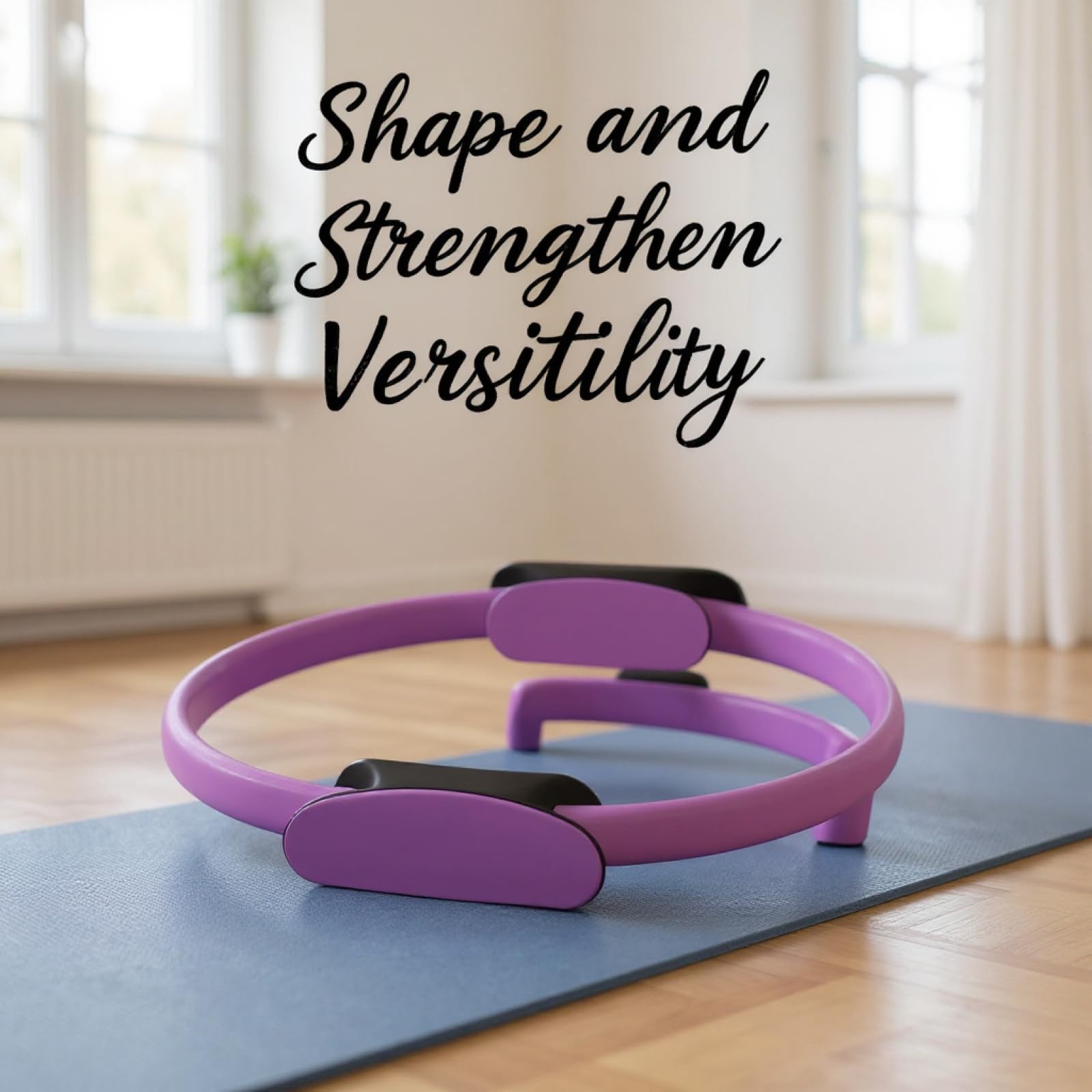 Generisch 5-TLG. Pilates-Loop- und Ball-Set, mit 38 cm Pilates-Loop, Pilates-Ball und 3 Widerstandsbändern, Home-Workout-Set, mit Übungsanleitung, Geschenkbox