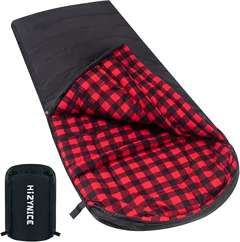 Cold Weather Sleeping Bag 100% Cotton Flannel XXL for Adults